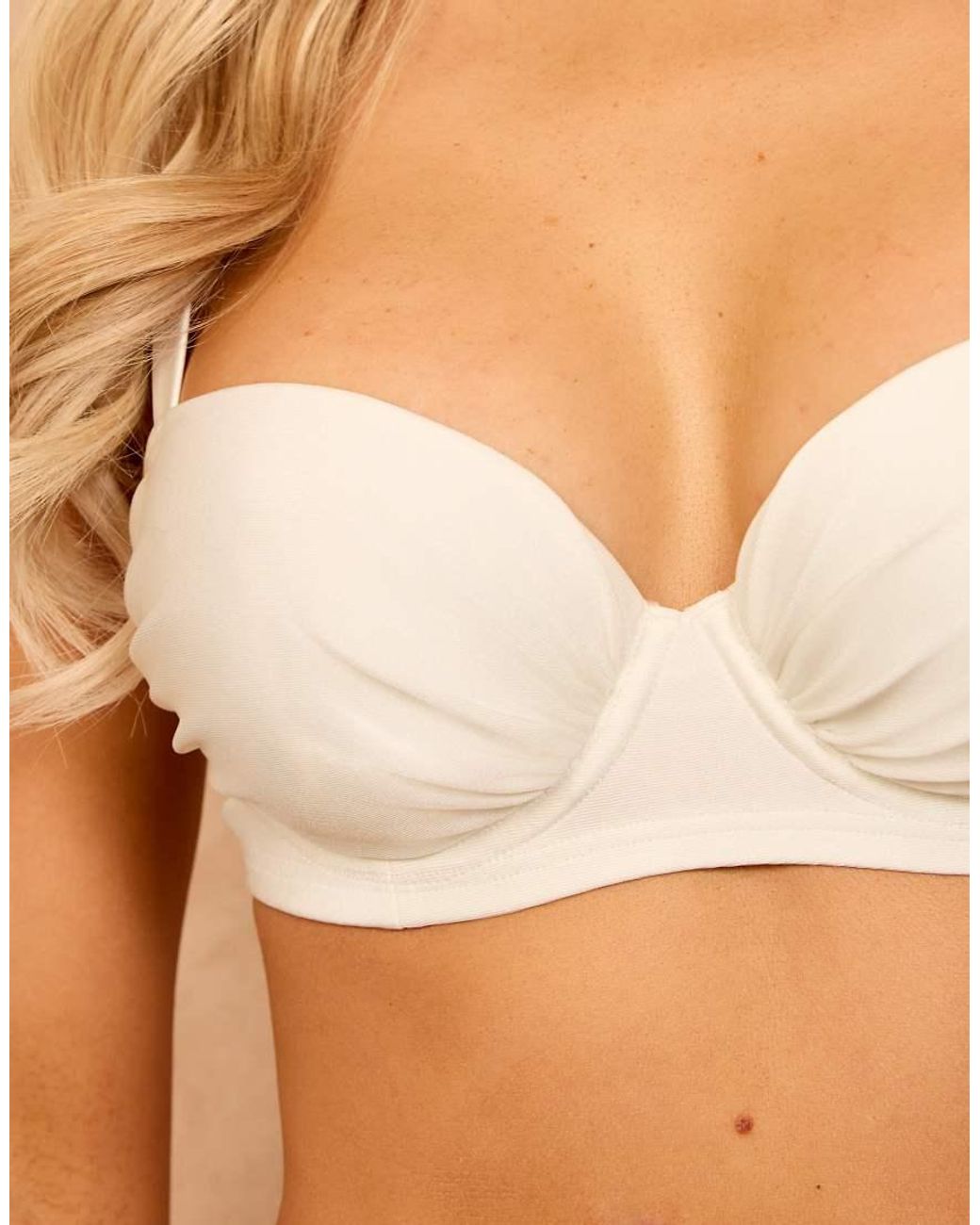 Wolf & Whistle Brown X Isabella Whittingham Ruched Underwire Bikini Top