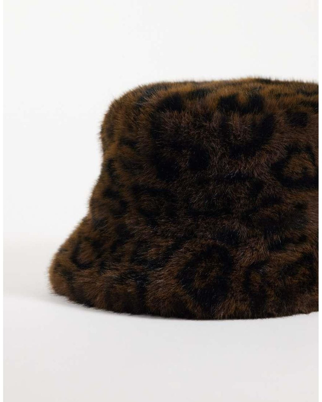 Accessorize Black Faux Fur Bucket Hat