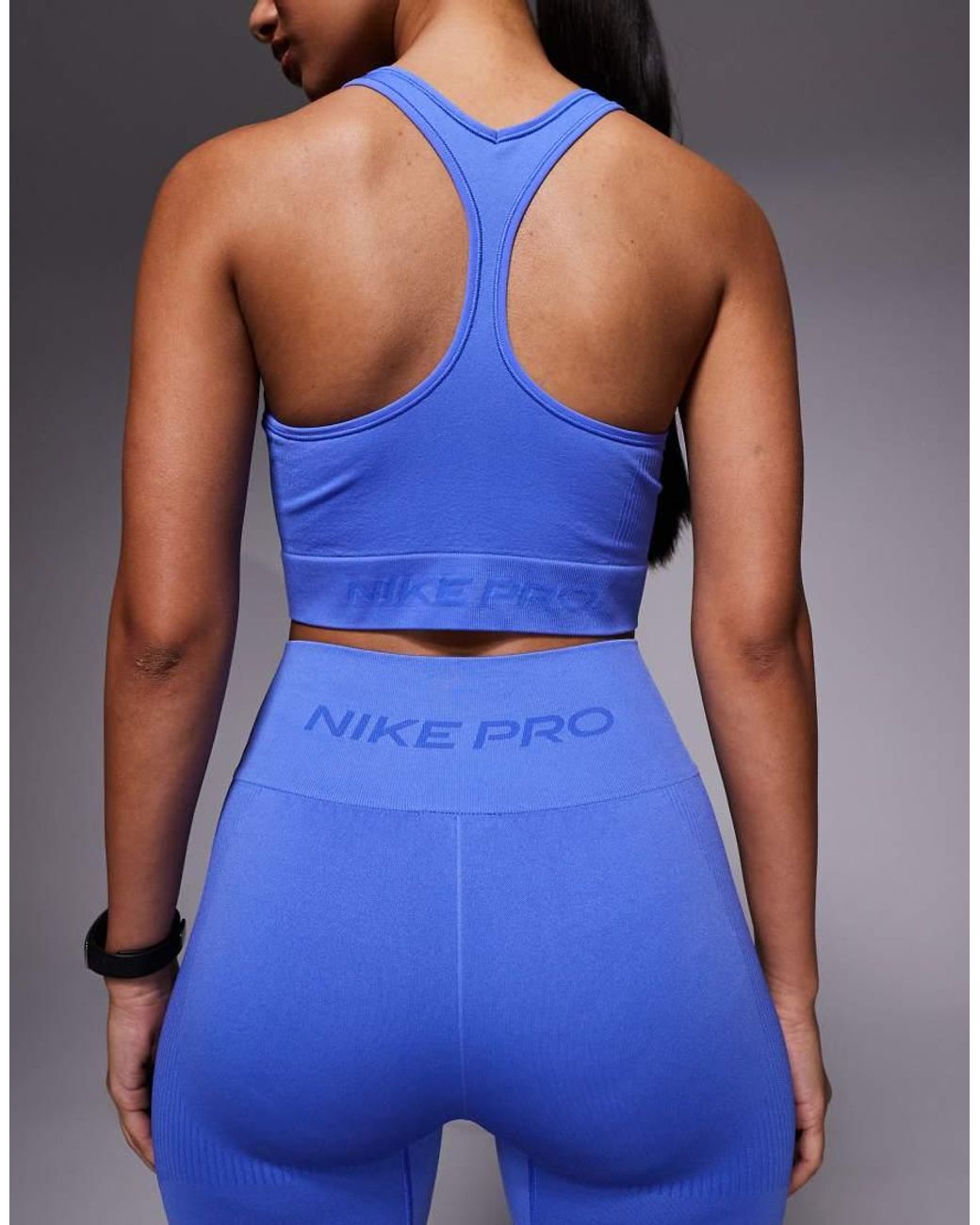 Nike Blue Nike Pro Training Dri-fit Seamless Tank Top