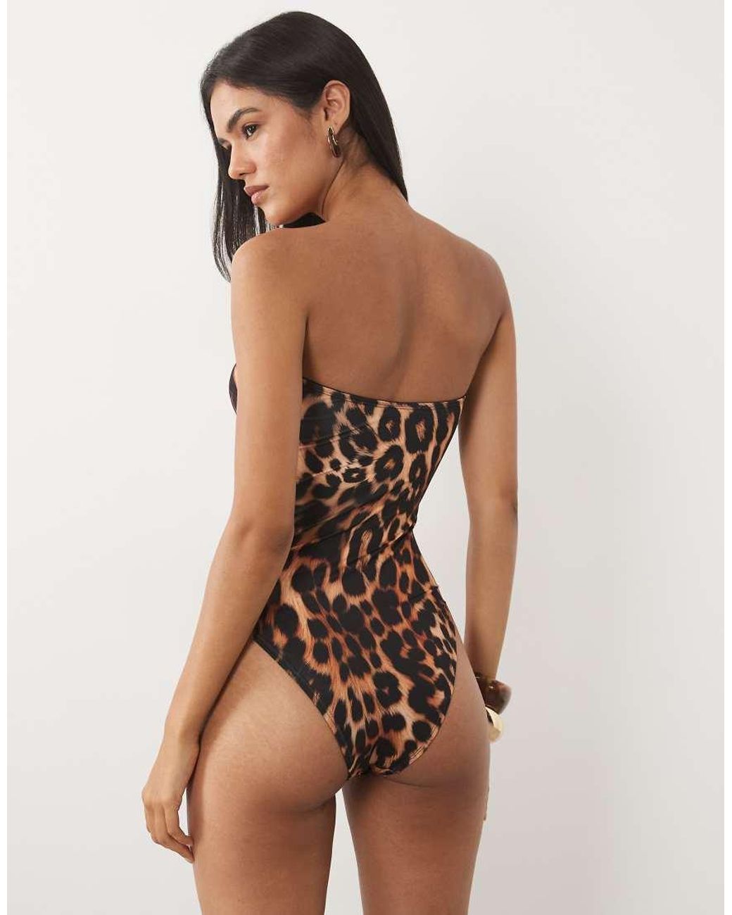 ASOS Multicolor Martina Animal Print Swimsuit