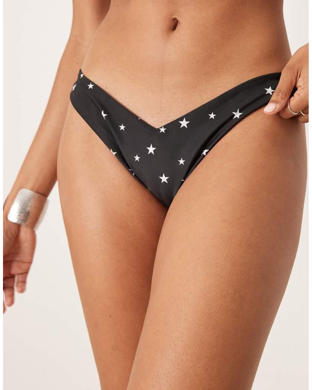OOSC Black Shining Star V-Cut Bikini Bottoms