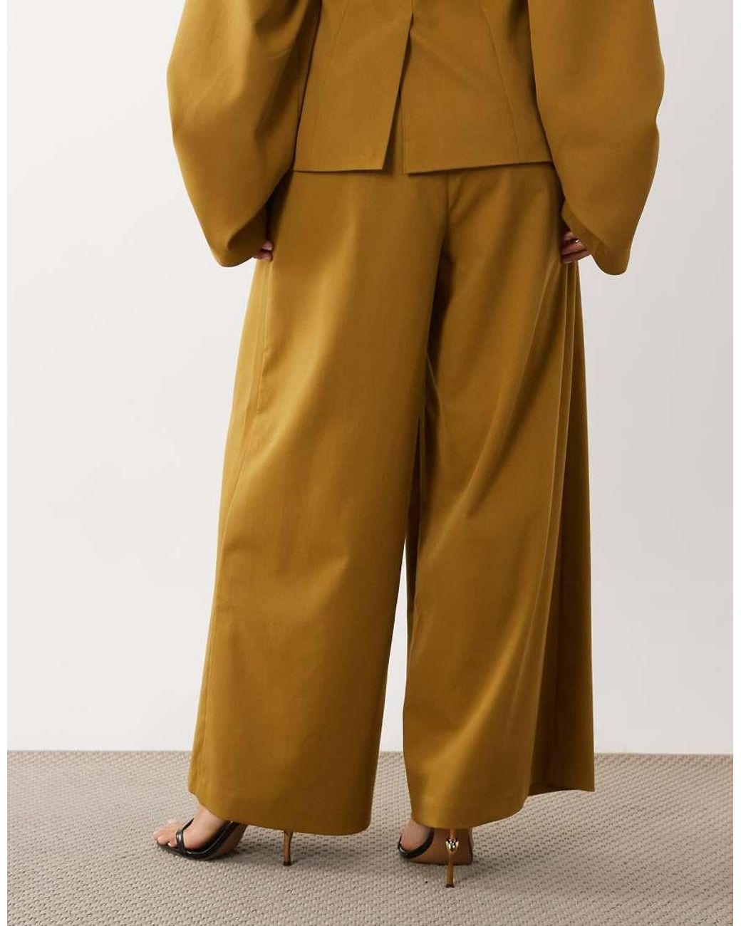 ASOS Metallic Tailored Wide Leg Pants