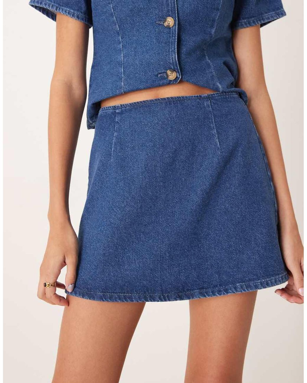 ASOS Blue Denim Mini Skirt Co-ord