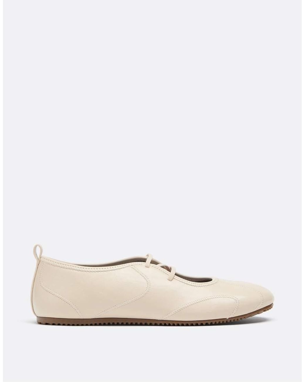 Stradivarius White Elasticated Sneaker Ballerinas