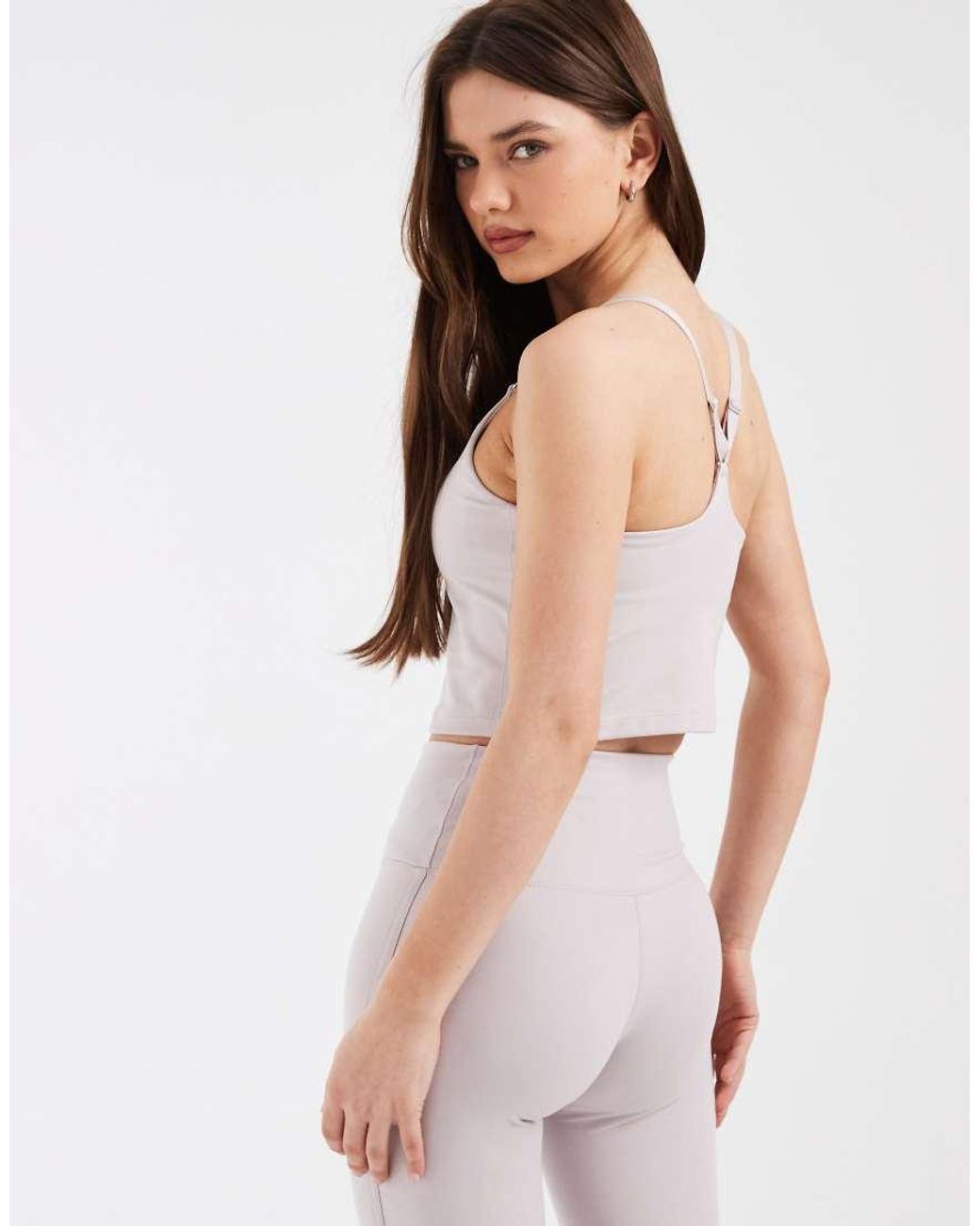 Nike Pink Metallic Swoosh Vest Top