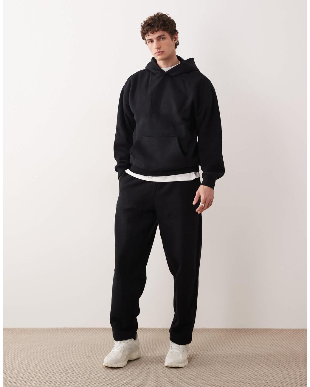 Sweat à capuche oversize d'ensemble Only & Sons pour homme en coloris Black