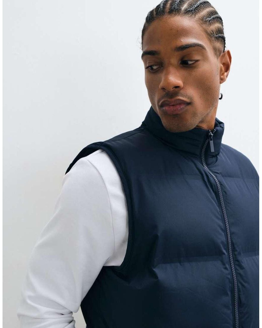 New Look Blue Puffer Gilet for men