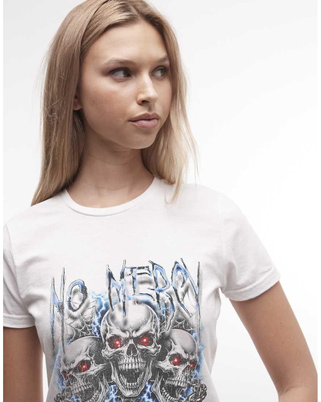 PRNT White No Mercy Relaxed T-Shirt
