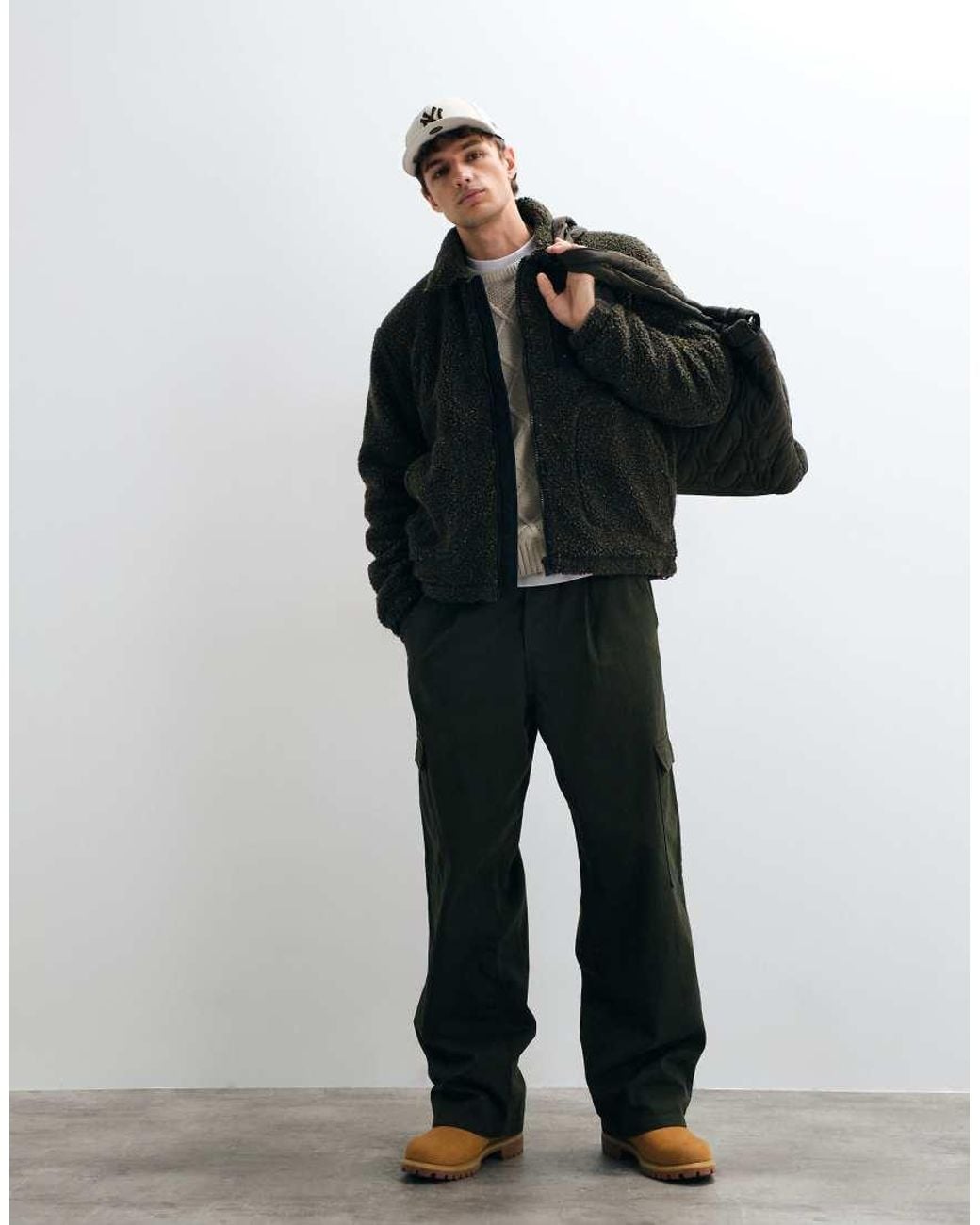 Redefined Rebel Gray Penn Borg Jacket for men