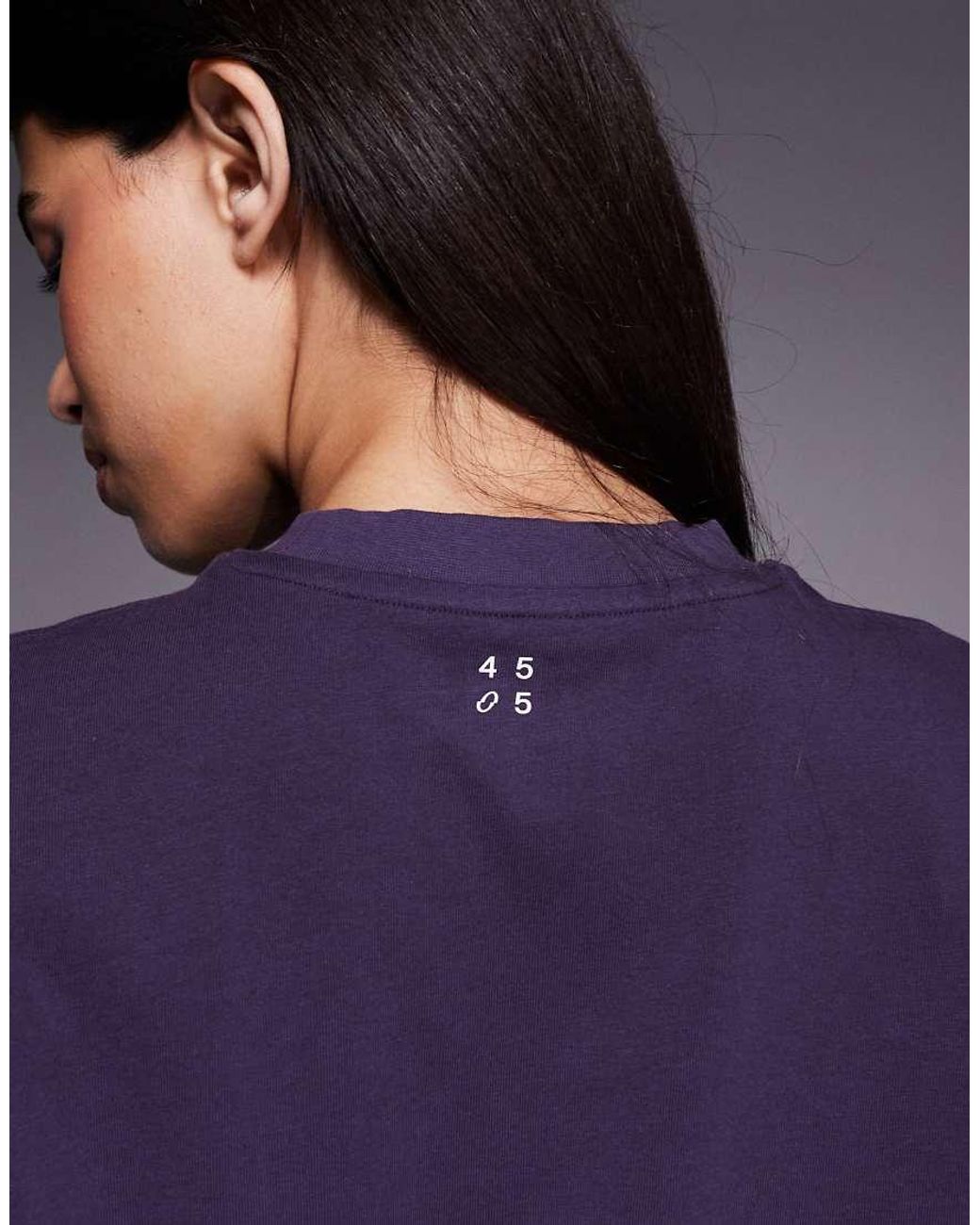 4505 Purple Icon Heavyweight Cotton Cropped T-shirt With Quick Dry Finish