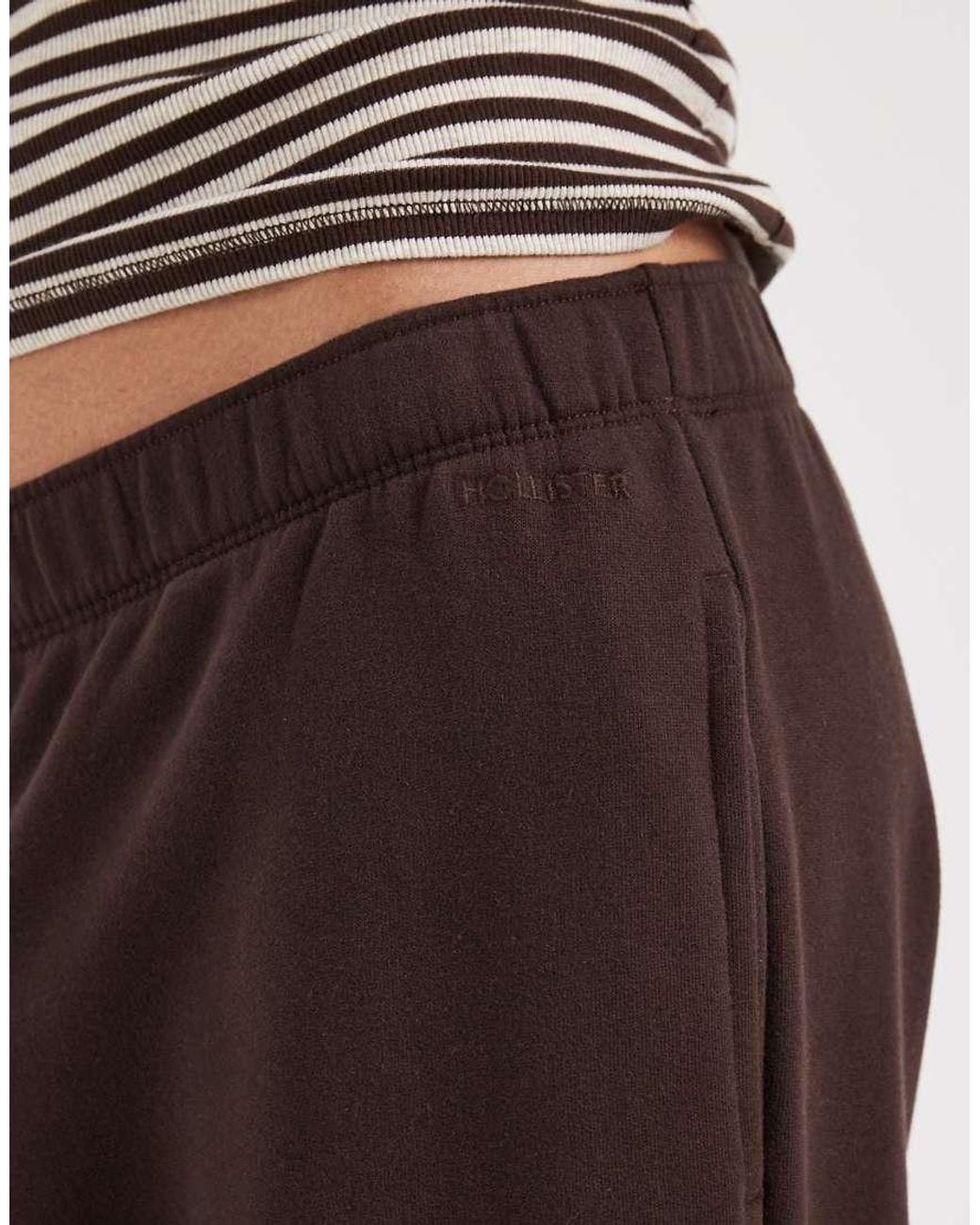 Hollister Brown Low Rise baggy Cuffed joggers