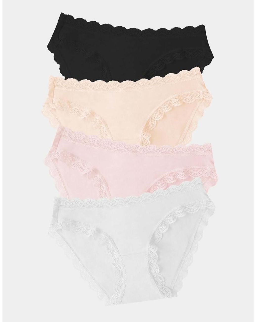 Stripe & Stare Black Original Knicker Four Pack