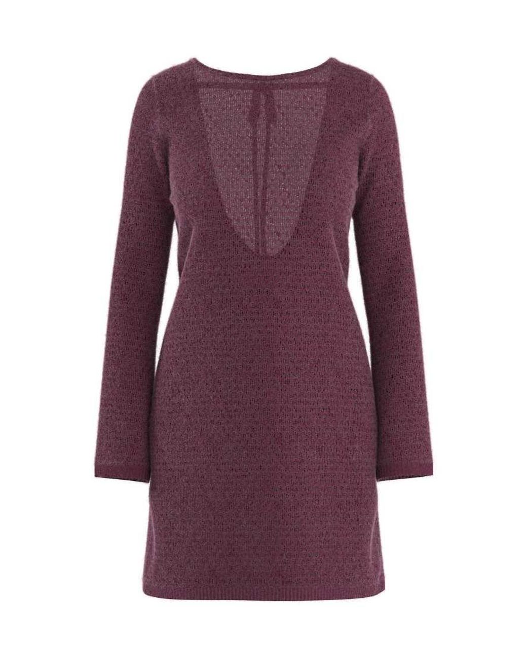HYPEDROP Purple Knitted Dress