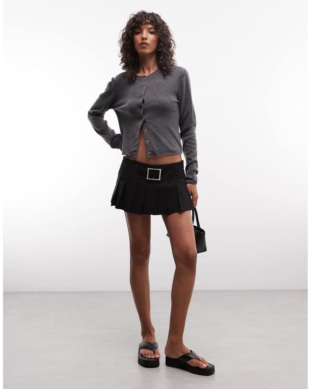 Weekday Gray Wool Blend Fitted Cardigan
