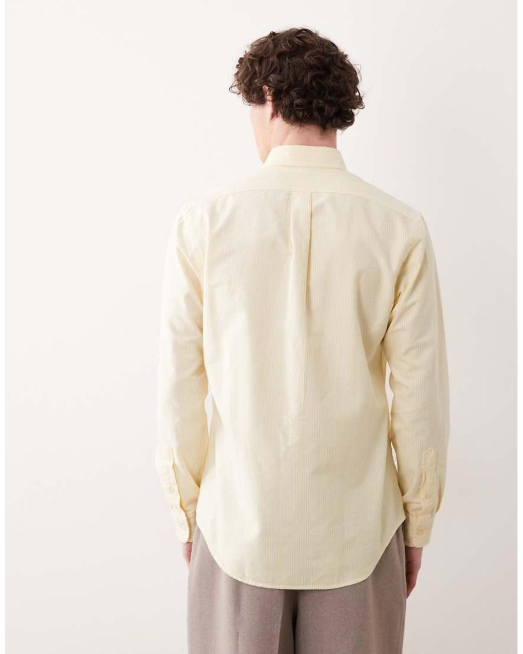 Polo Ralph Lauren Natural Icon Logo Long Sleeve Striped Shirt for men