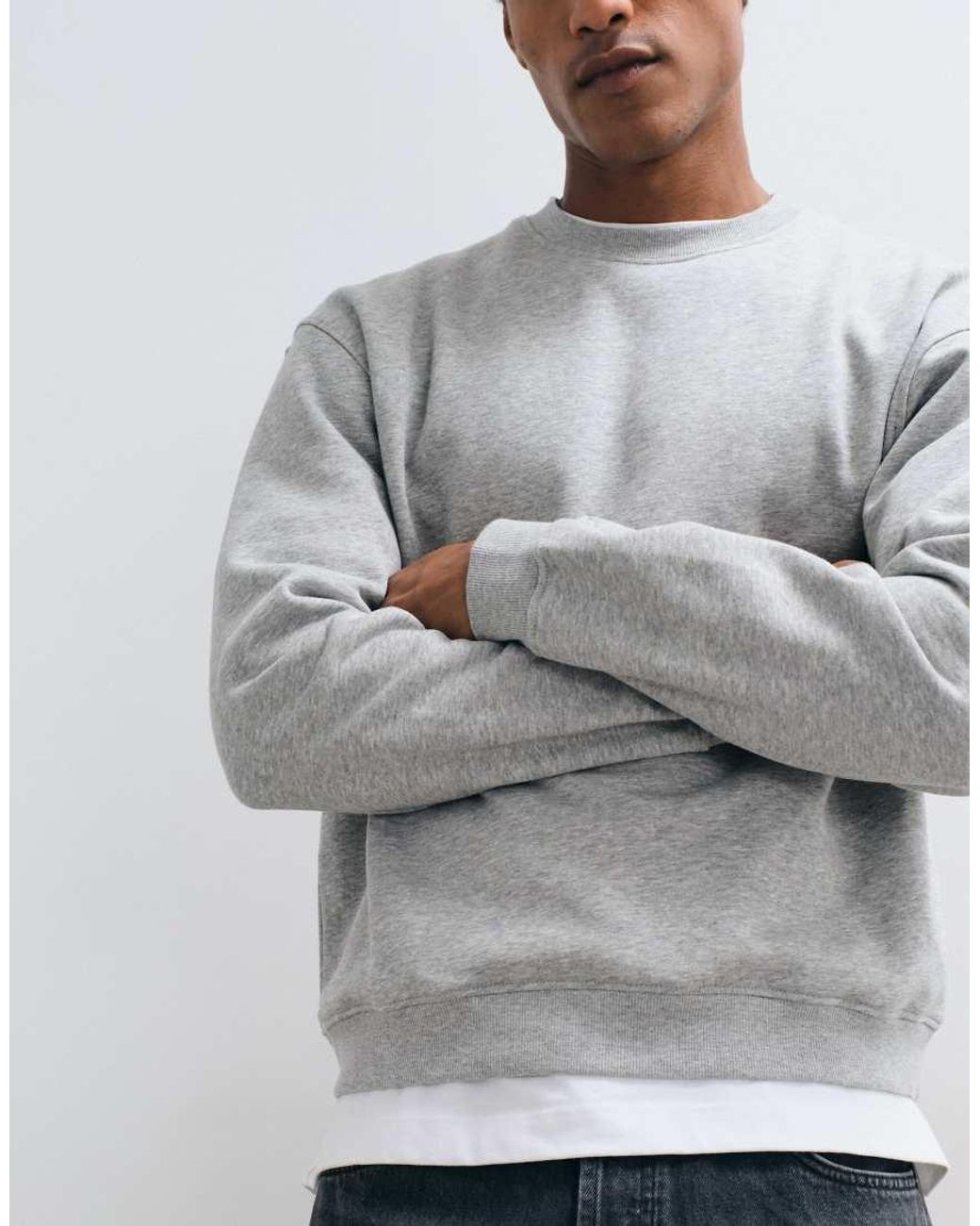 ASOS Gray Essentials Relaxed Boxy Sweatshirt for men