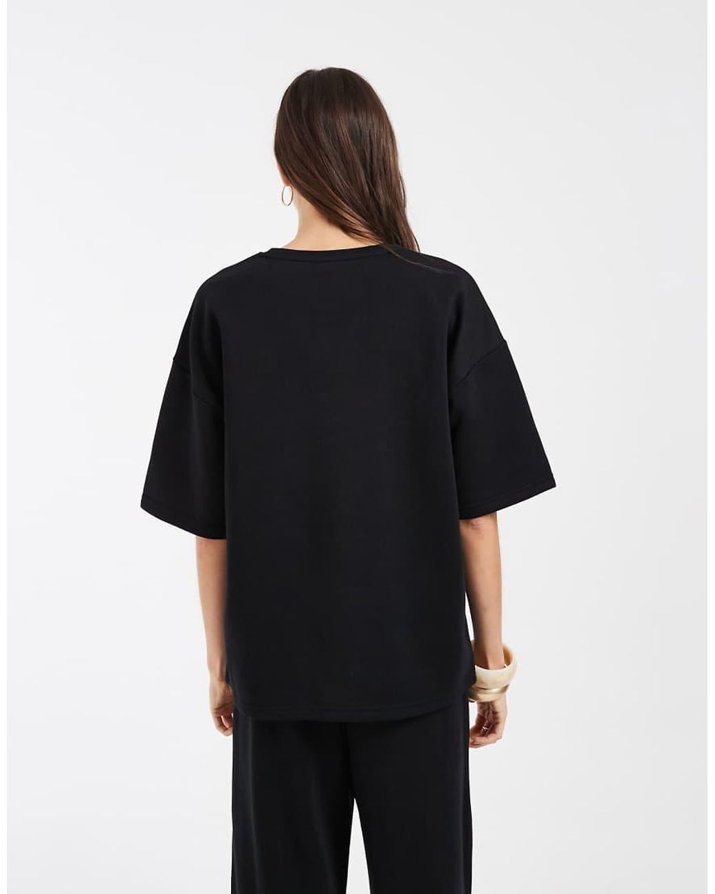Vero Moda Black Oversized Sweat T-Shirt Co-Ord