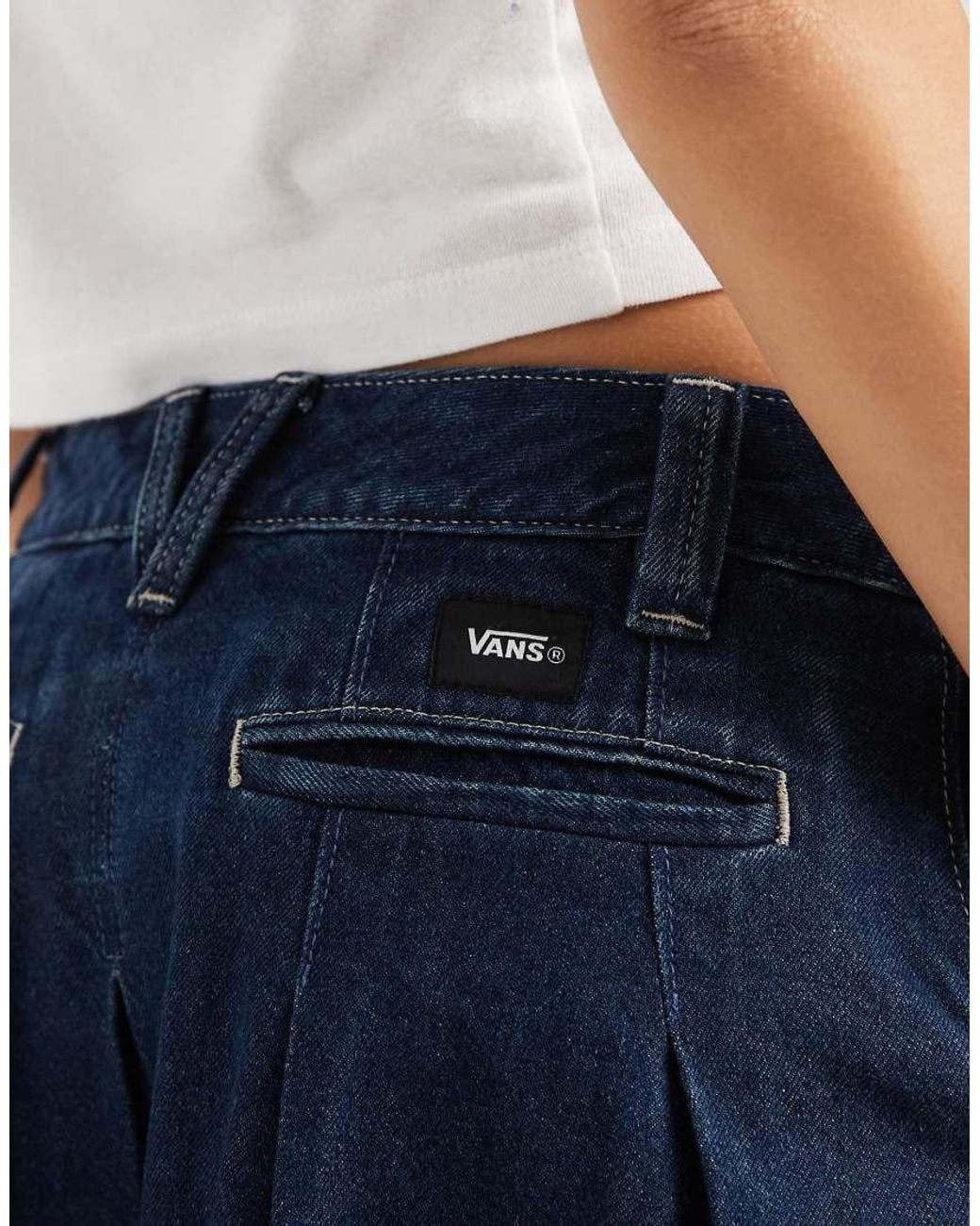 Vans Blue Authentic Chino Denim Skirt Dark