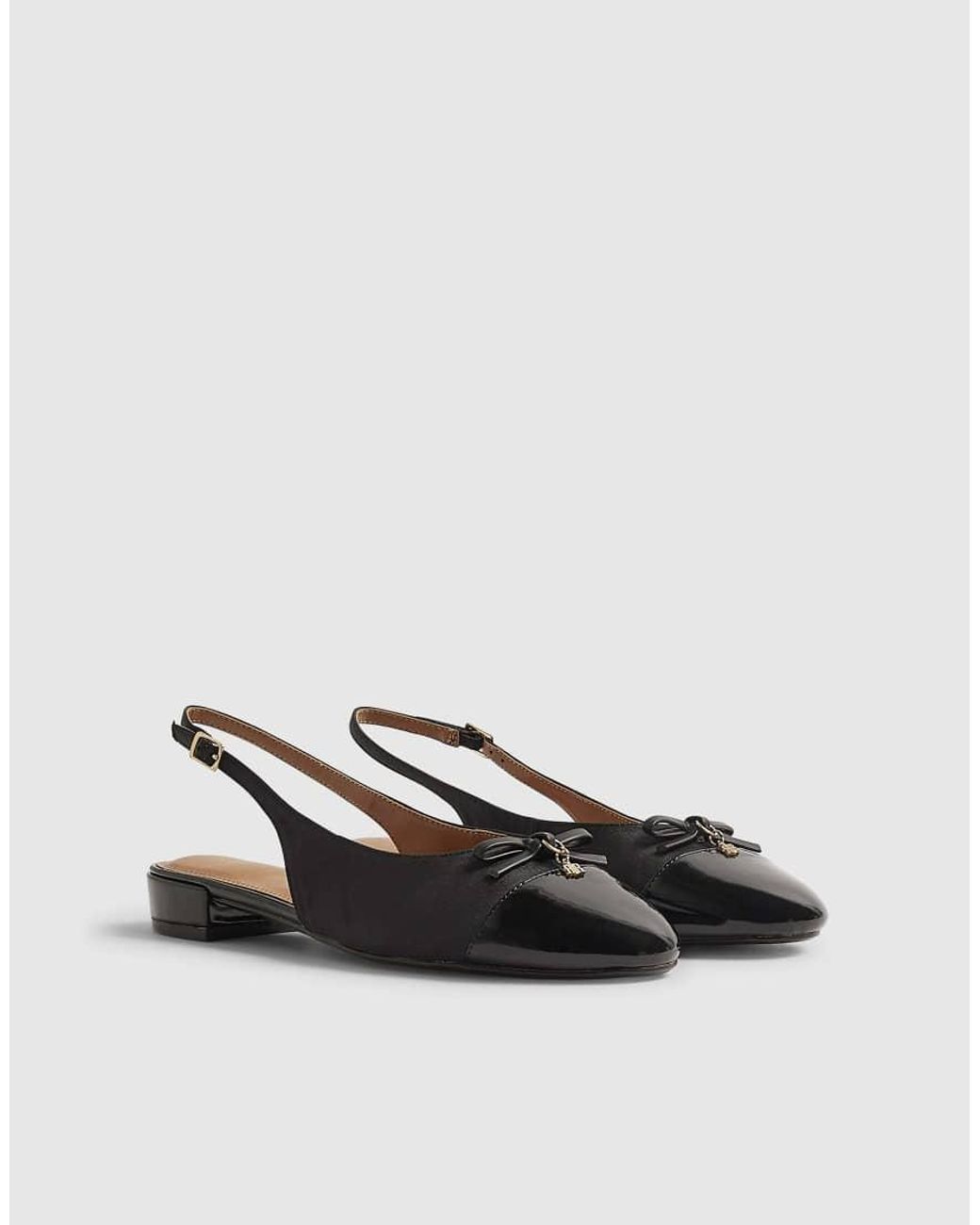 River Island White Slingback Toecap Flats