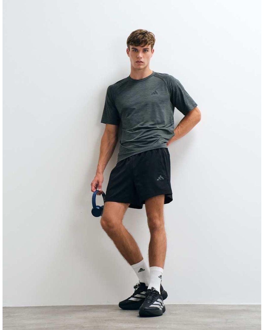 Adidas Originals Blue Adidas Training Essentials Shorts for men