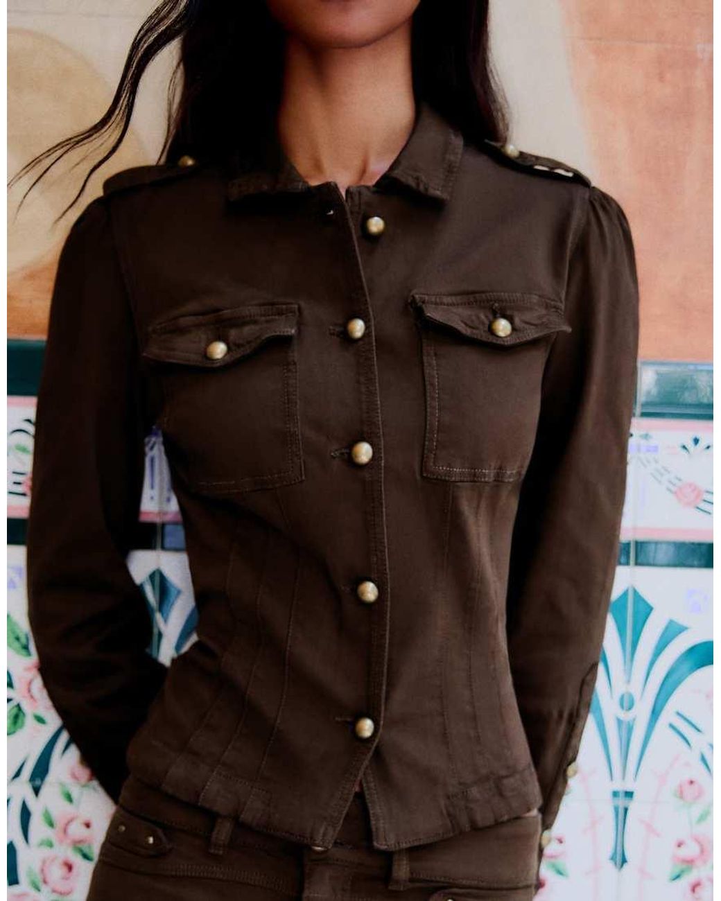 Bershka Black Button-Up Denim Jacket