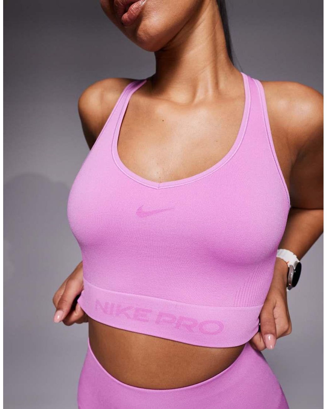 Nike Purple Nike Pro Seamless Tank Top