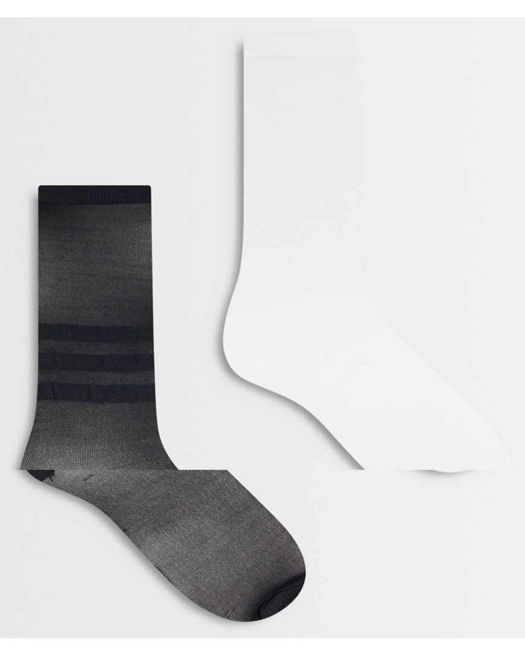 Adidas Originals White 2 Pack Sheer Socks for men