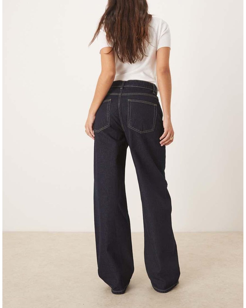 Mango Blue Charlot 100% Cotton Barrel Jean