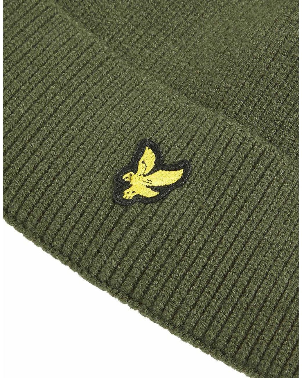 Lyle & Scott Green Headwear Beanie for men