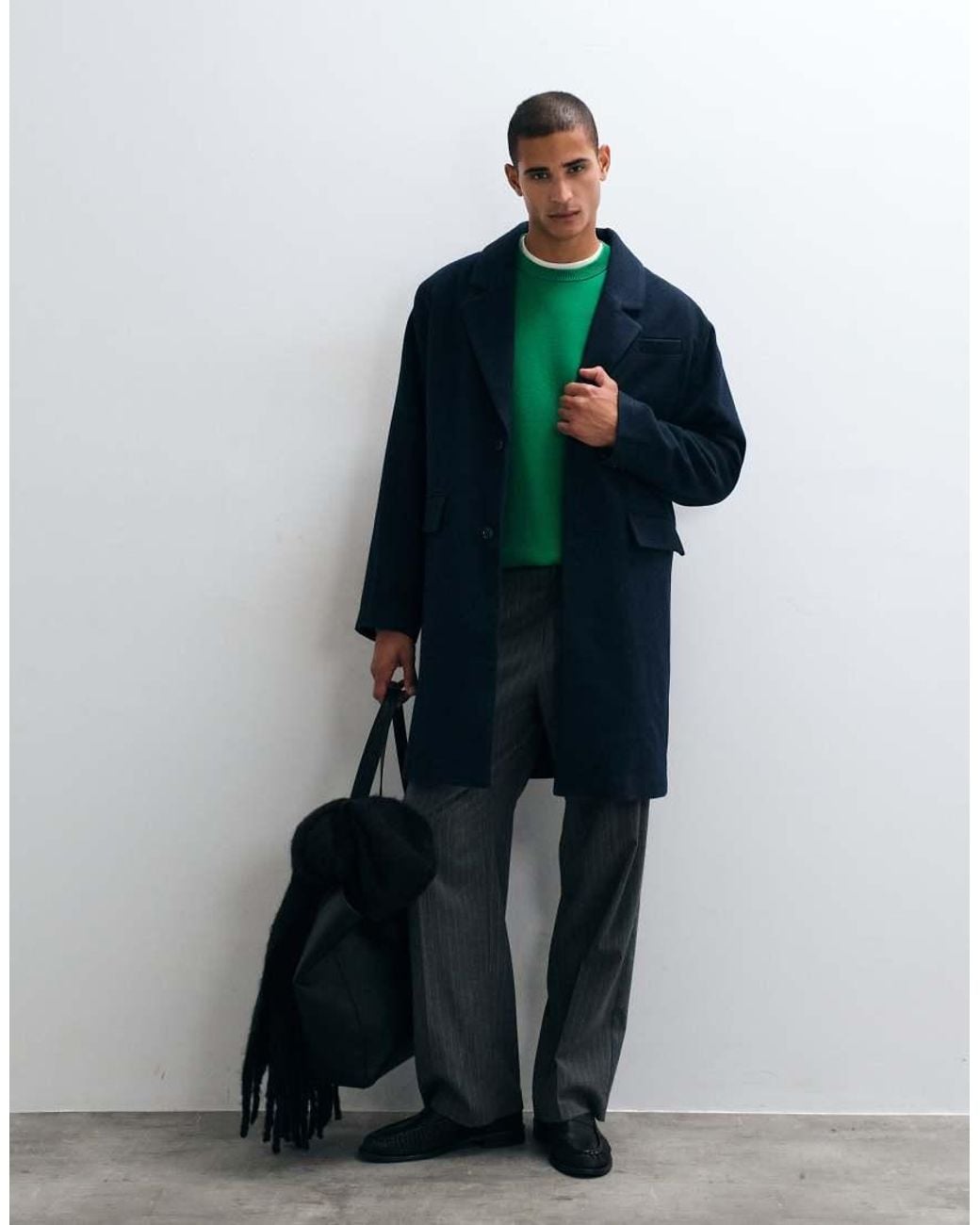 ASOS Green Oversized Compact Knitted Jumper for men
