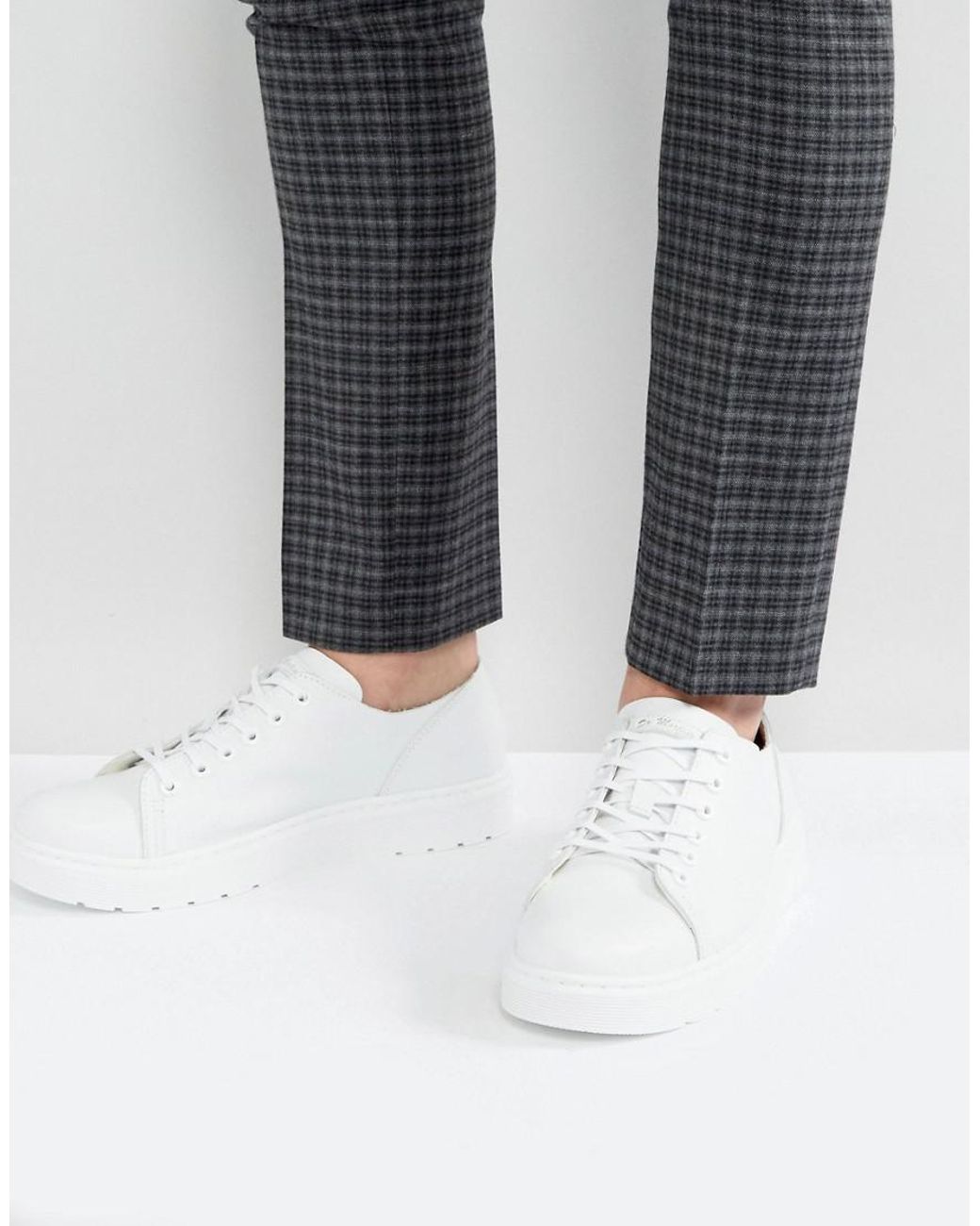 Gør det ikke Traktat Nogen Dr. Martens Dante Leather Sneakers in White for Men | Lyst