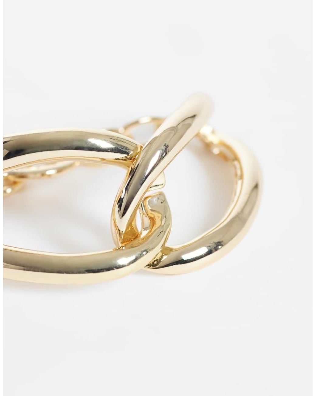 ASOS Metallic Bracelet With Statement T- Bar Chain