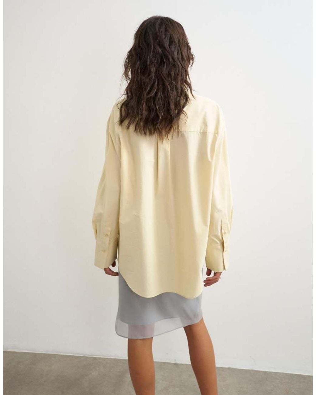 TOPSHOP Natural Funnel Neck Shirt