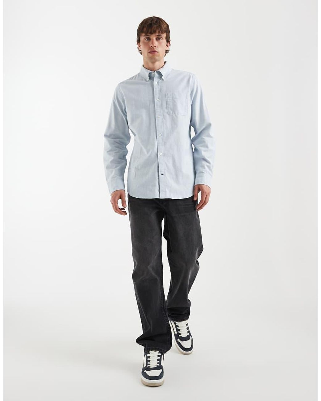 Gap Blue Standard Fit Oxford Shirt
