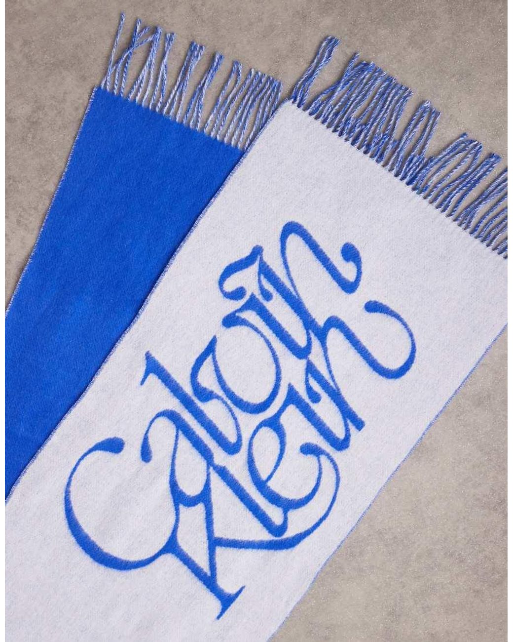 Sciarpa Bianca E di Calvin Klein in Blue da Uomo