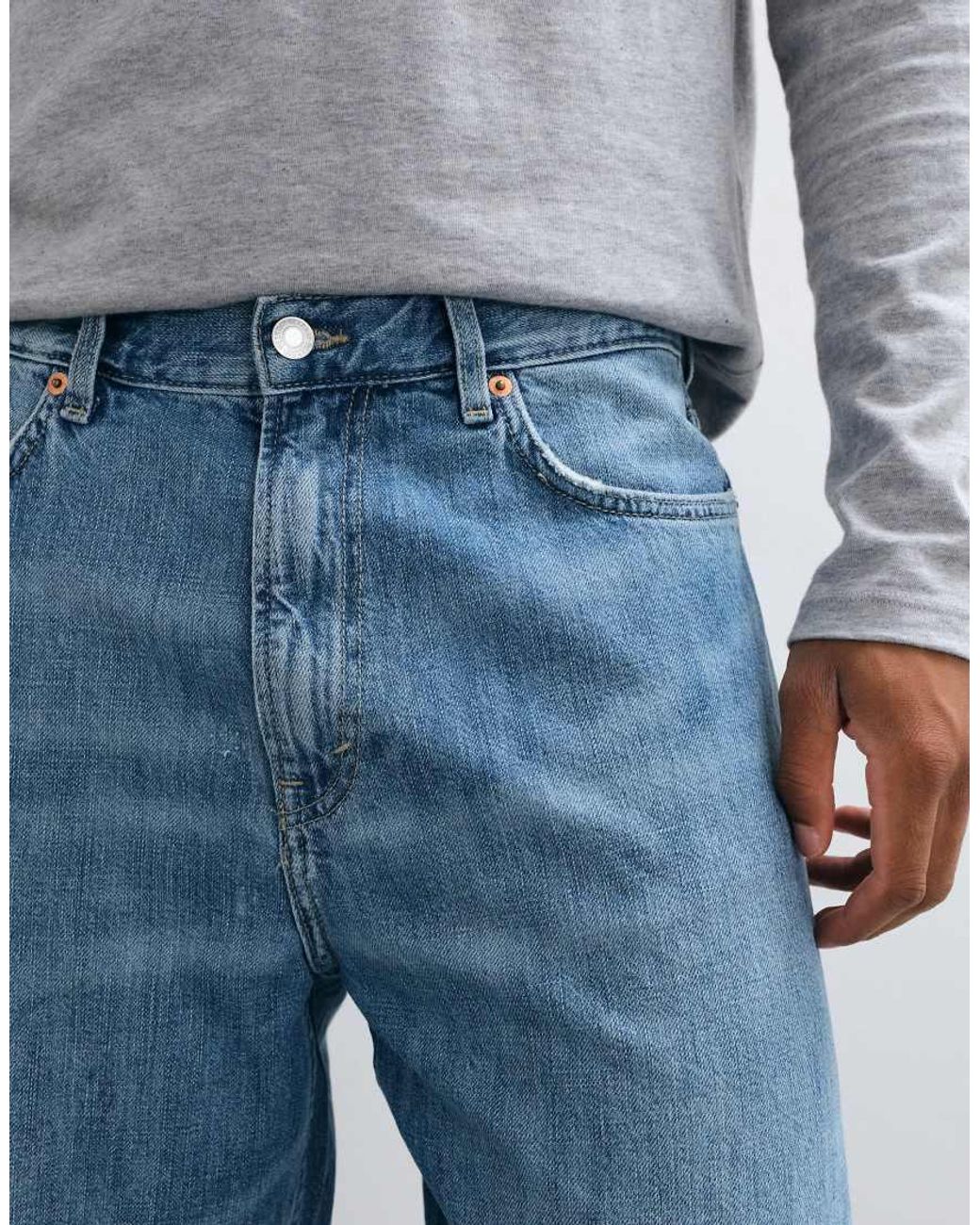 Weekday Blue Galaxy Loose Fit Baggy Jeans for men