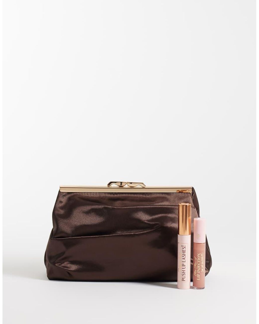 True Decadence Brown Framed Clutch Bag