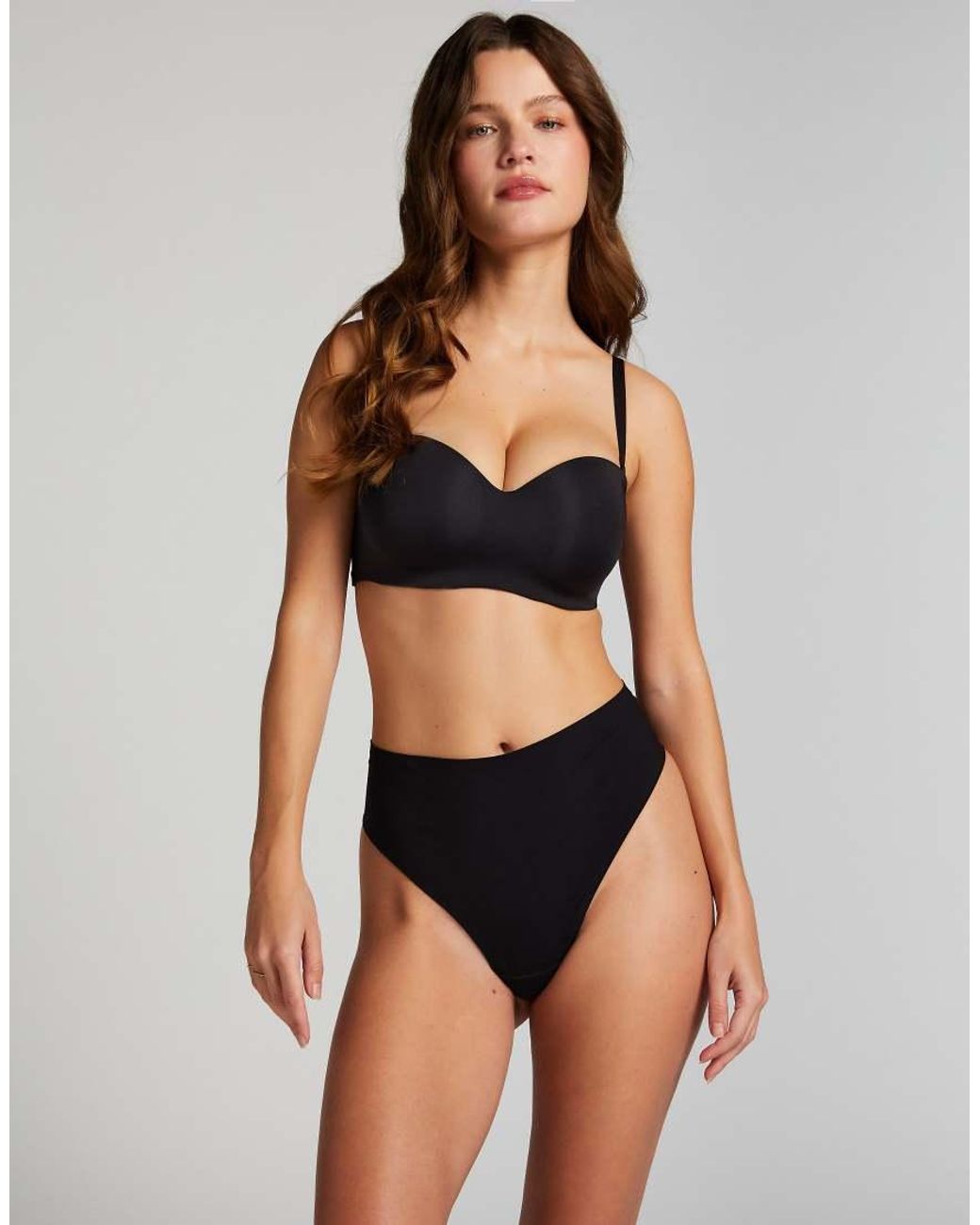 Hunkemöller Black Smooth Padded Underwired Strapless Push-Up Bra