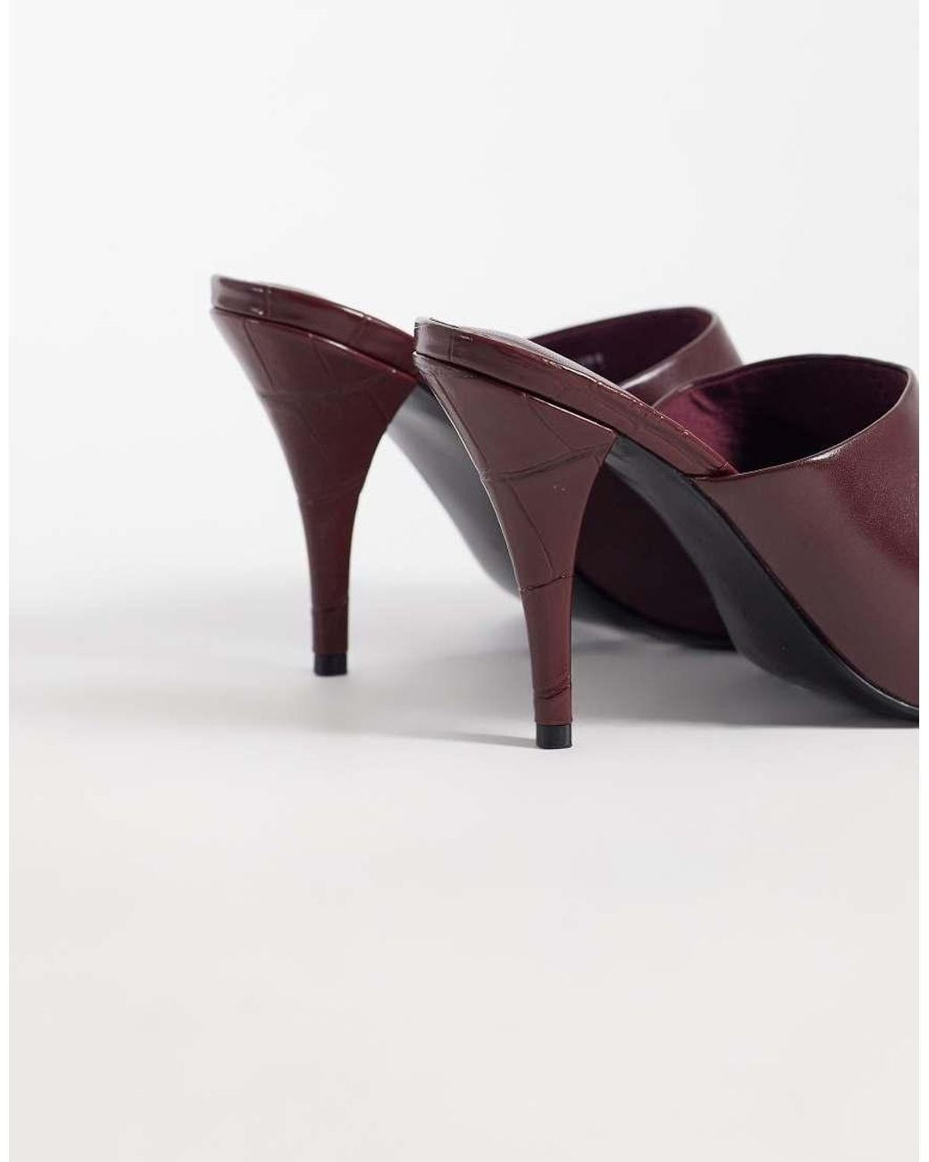 ASOS Brown Native Cone Heeled Mules