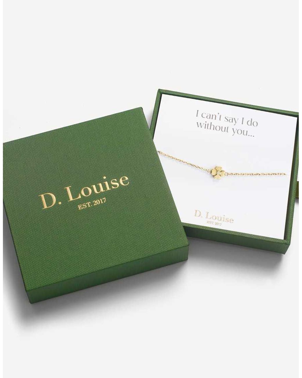 D.Louise Natural D.Louise Bridesmaid Waterproof Lucky Clover Bracelet