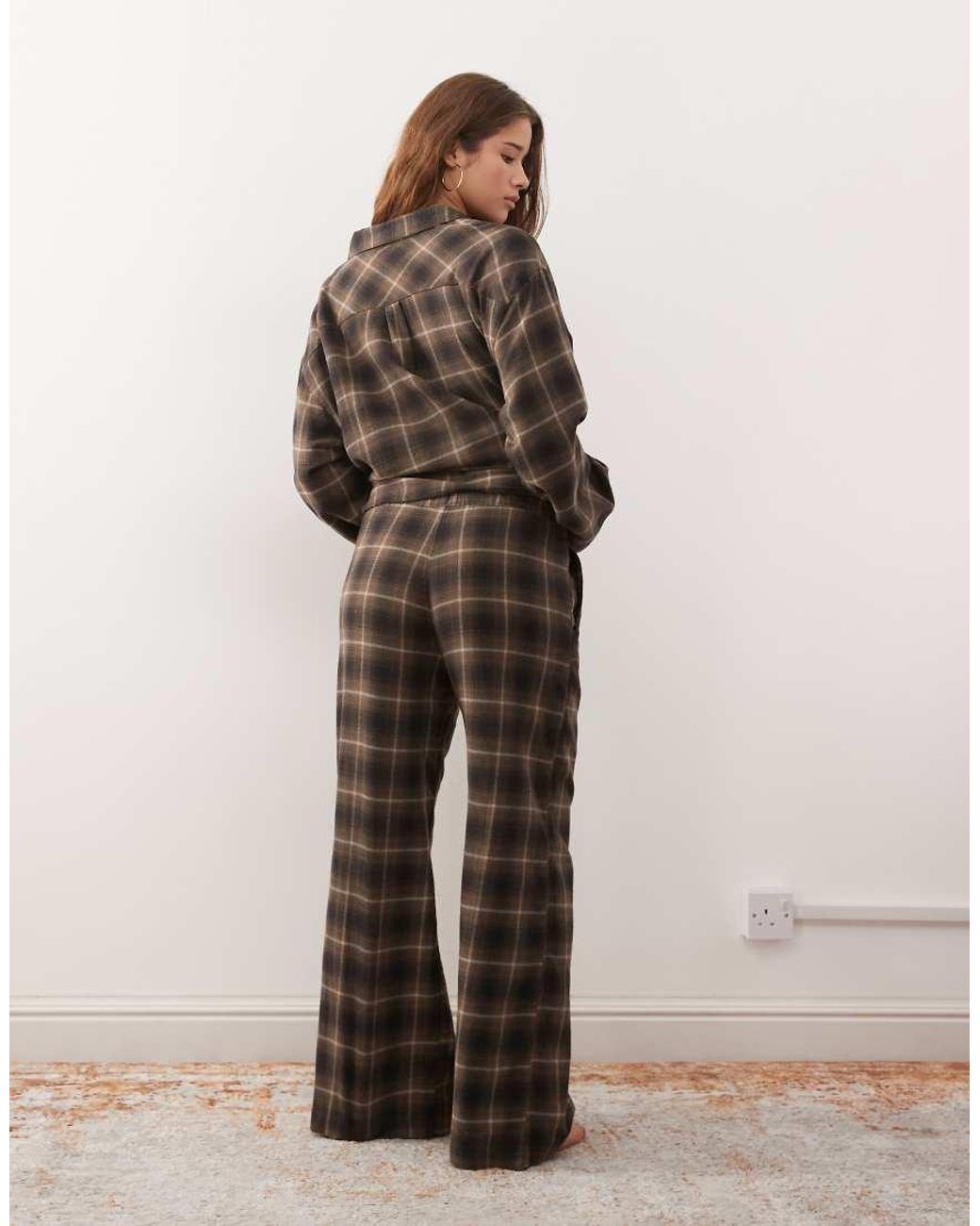 Weekday Brown Co-ord Lounge Flannel Trousers