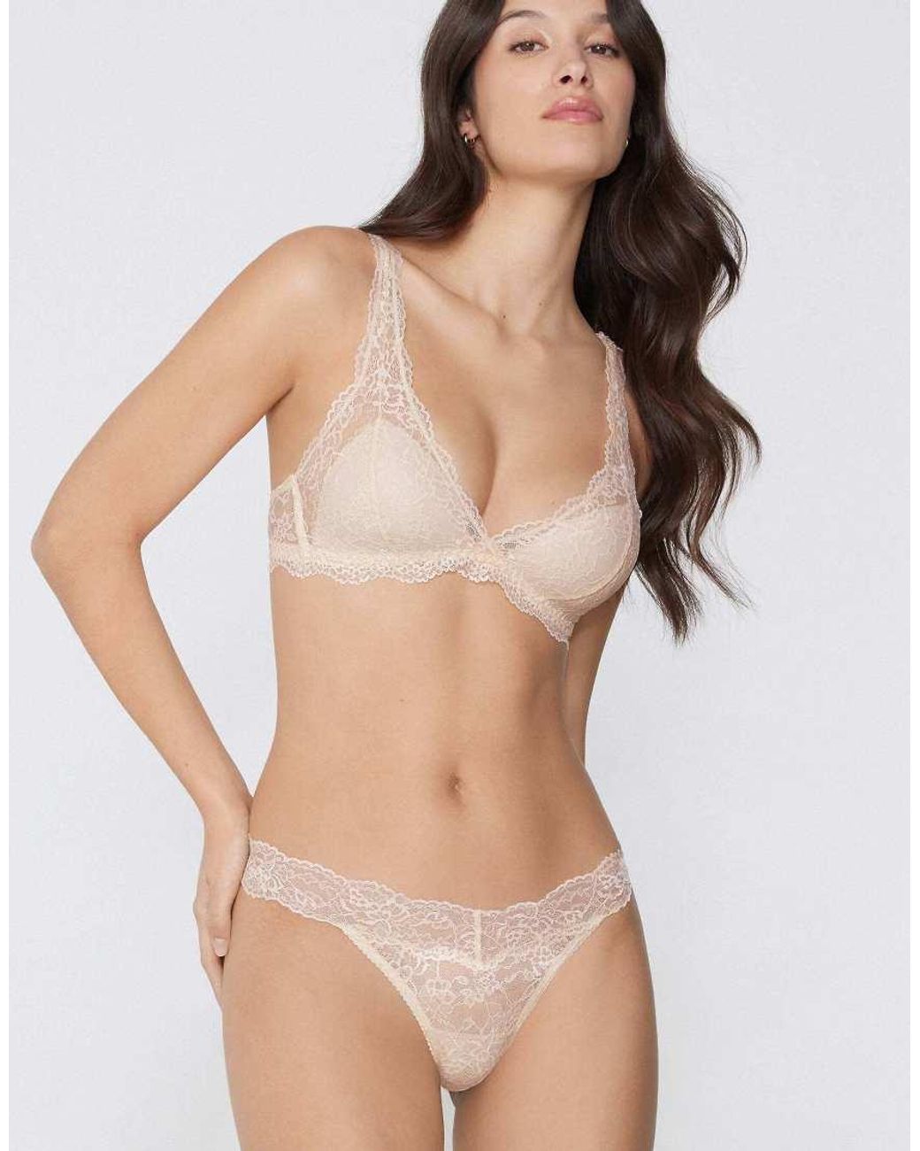 Tezenis Natural Havana Lace Triangle Bra