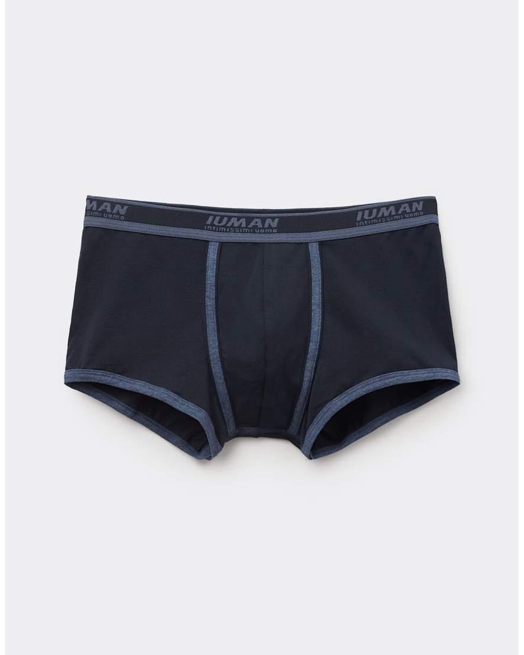 Intimissimi Blue Superior Cotton Boxers With Logo for men