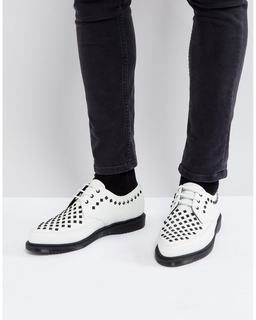 Dr. Martens Willis Studded Creepers in White for Men | Lyst Canada