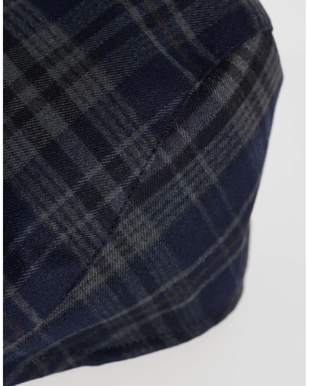 ASOS Blue Check Flat Cap for men