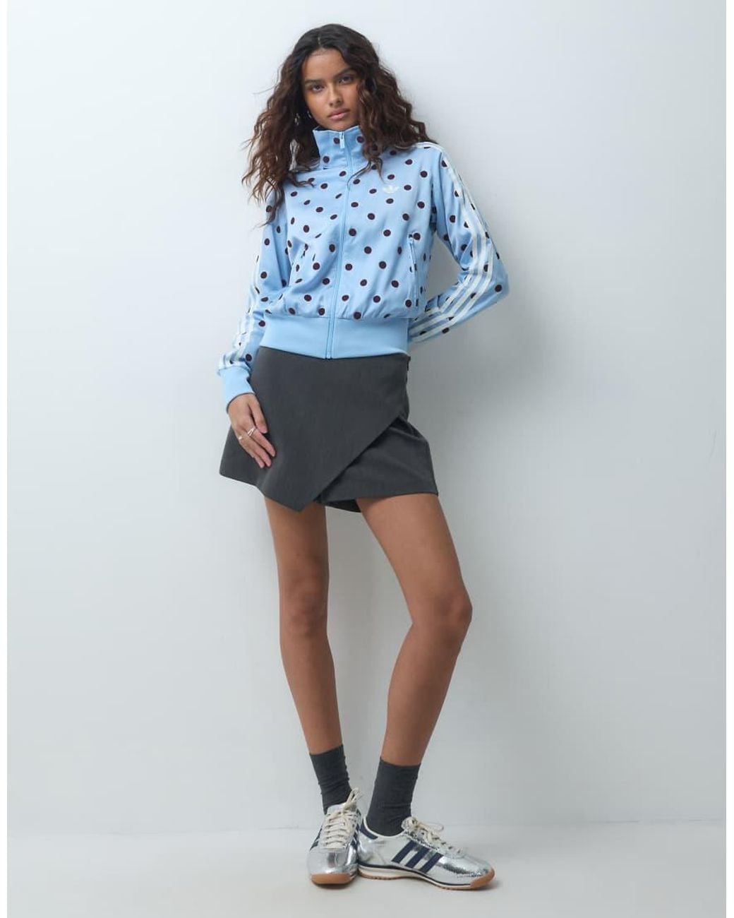 Adidas Originals Blue Satin Track Top