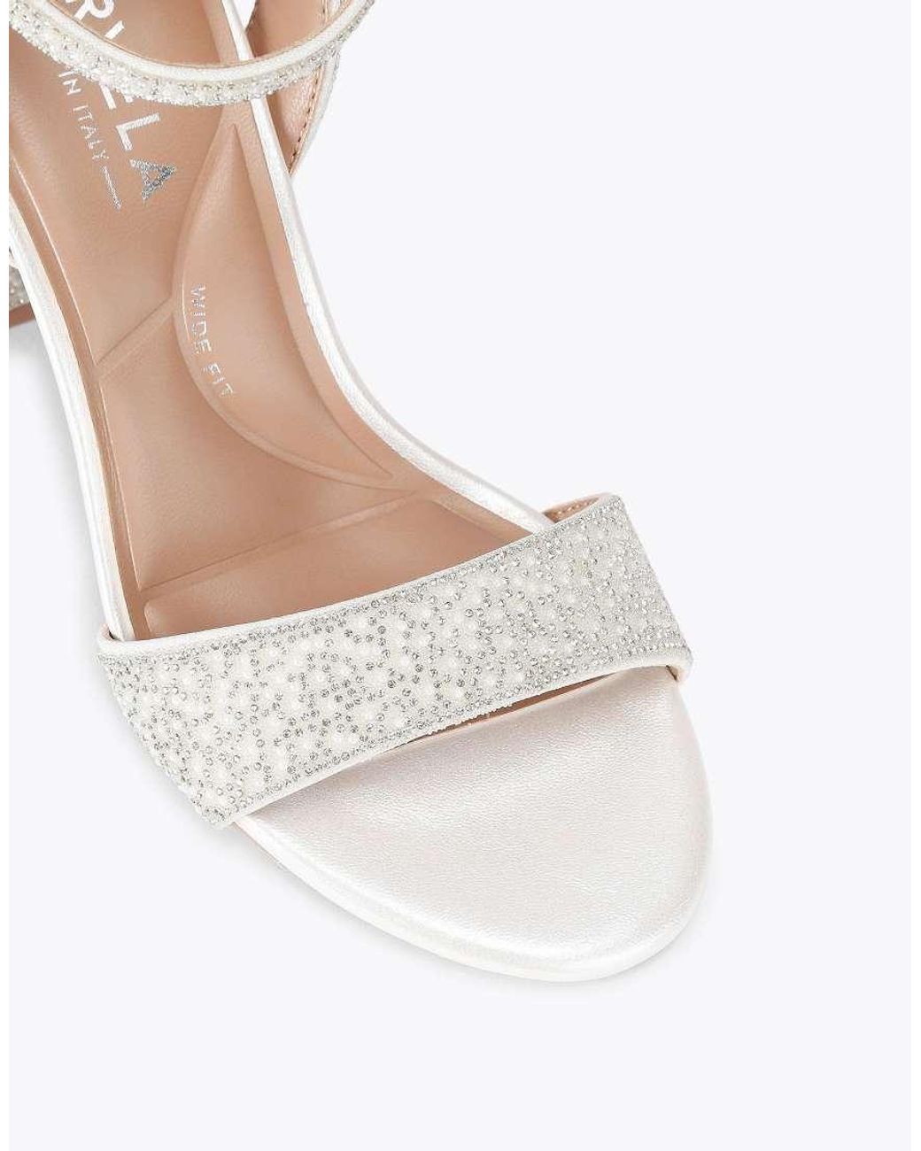Carvela Kurt Geiger White Kianni Wide Fit Heeled Sandals