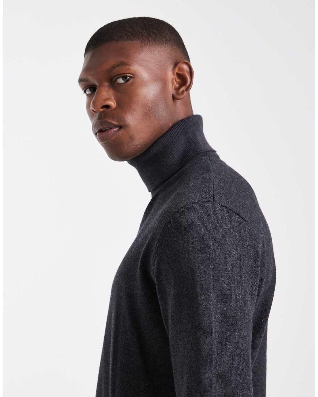 JJ Rebel Blue Turtle Neck Sweater for men