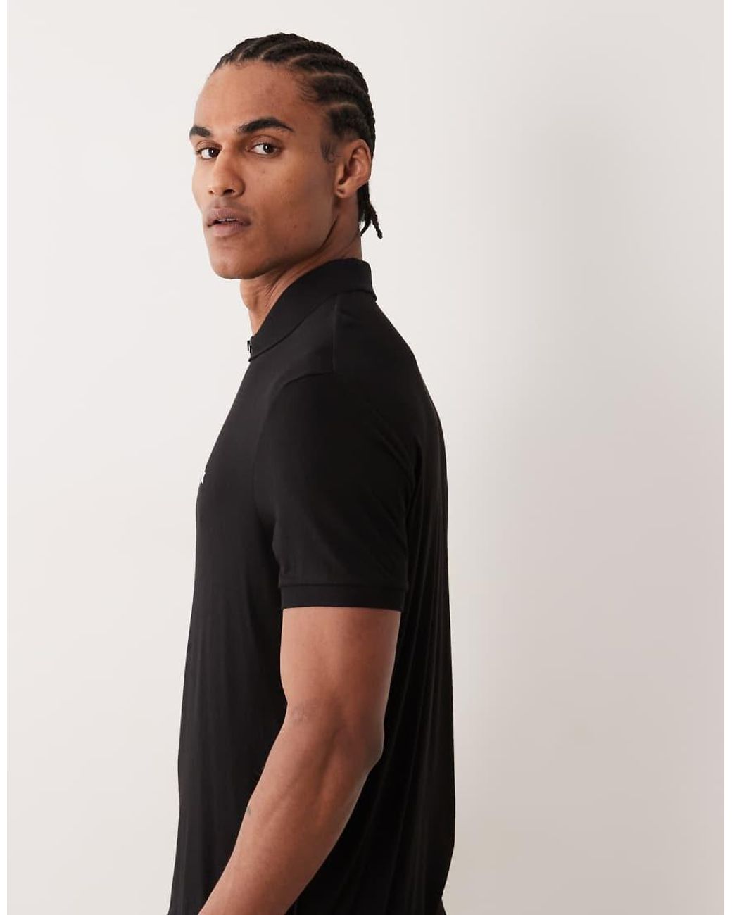 ARMANI EXCHANGE Black Logo Polo Shirt for men