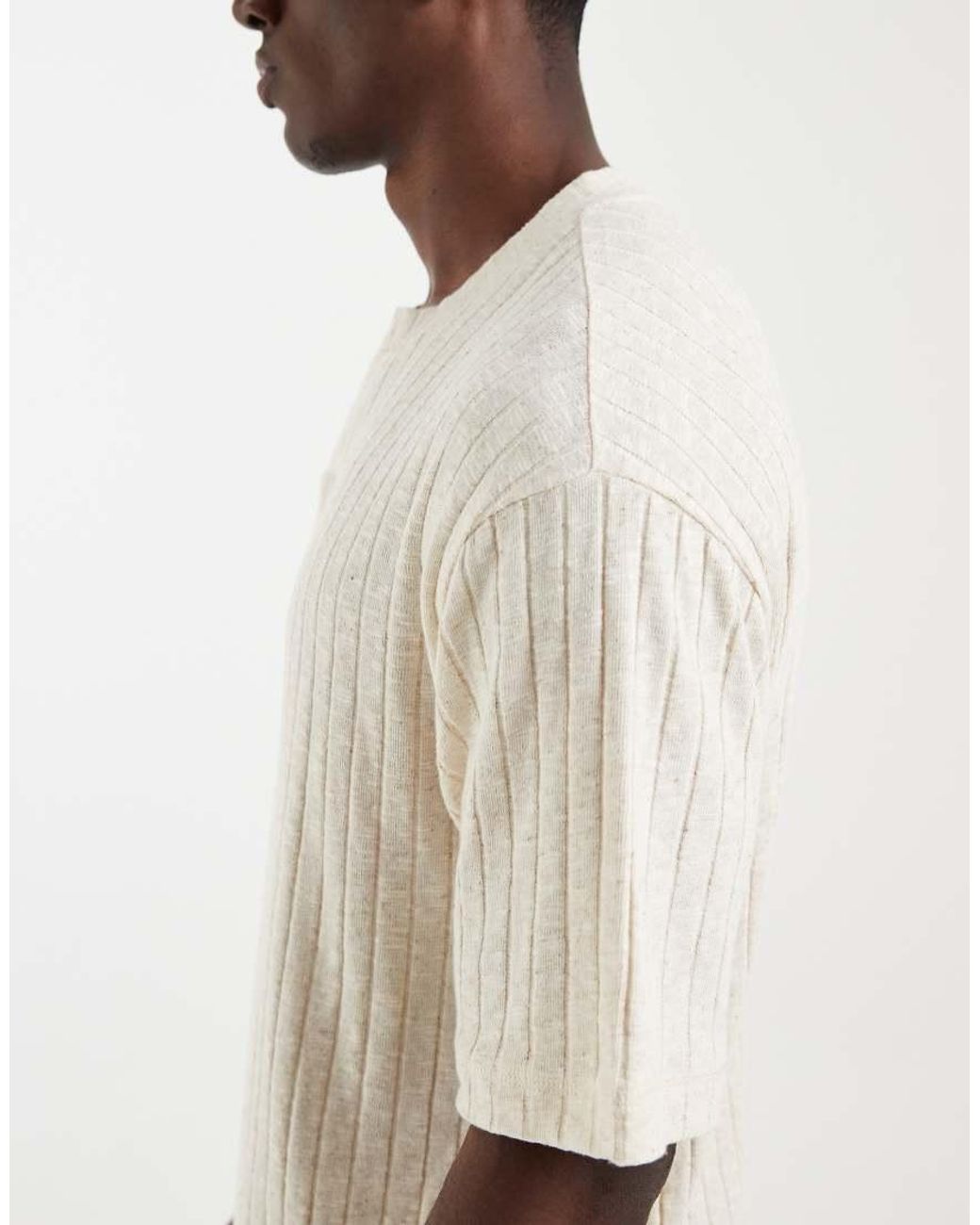 ASOS Brown Relaxed T-shirt With Notch Neck for men